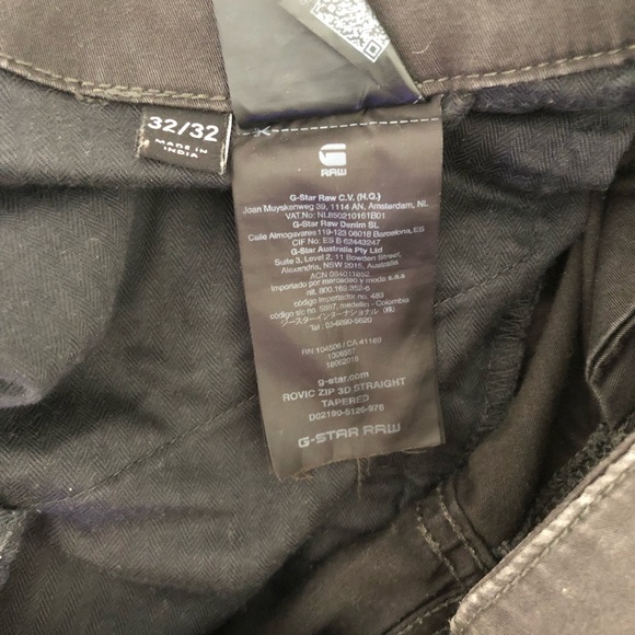 G-Star Raw Rovic Zip 3D Straight Tapered Grey Cargo Men’s Pants size 32 X 32 - Picture 11 of 16